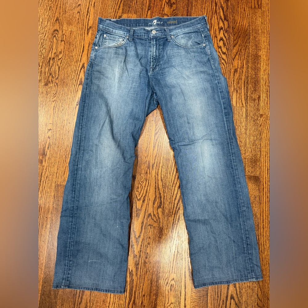 7 For All Mankind Men’s Relaxed Fit Jeans | Size 33 | Blue Denim